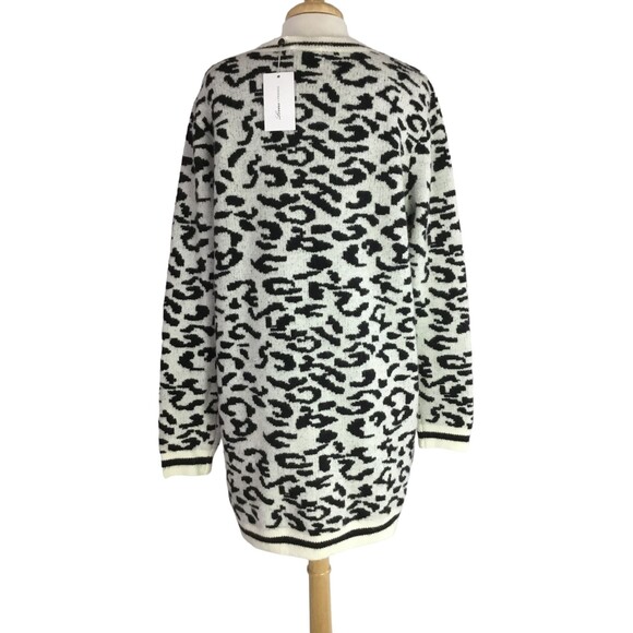 Lovers + Friends Closing In Sweater Dress in Snow Leopard Size L Revolve $168 - Picture 11 of 16